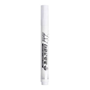 White marker pen is waterproof and oil-proof, does not fade, paint pen, woodworking industrial construction site special large-head pen, oil-based marker pen, white pen, tire graffiti pen, thick pen, sign-in pen, signature pen does not fade