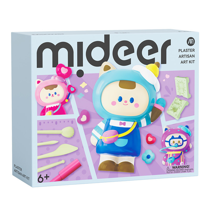 Milu plaster doll coloring toy handmade diy