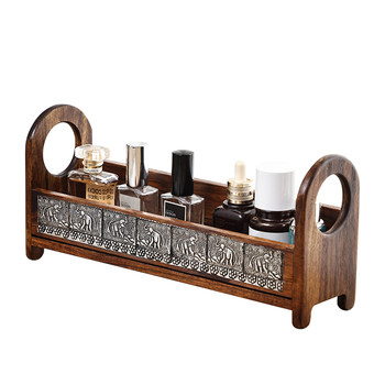 Retro solid wood sink rack wooden