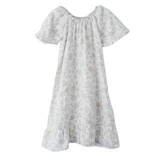 2025新款女童短袖纱布睡裙大童宝宝夏季纯棉公主风裙子儿童睡衣裙