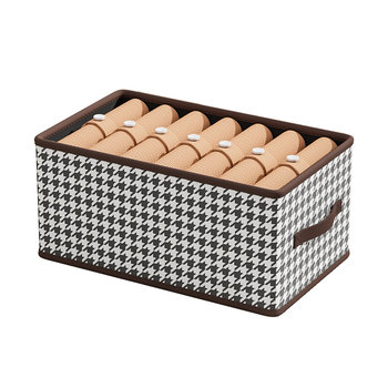 Houndstooth clothing storage box storage box household wardrobe layered cleaning basket placing clothes storage bag artifact folding
