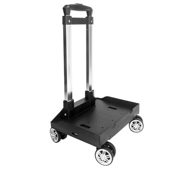 Universal wheel pull rod cart schoolbag small push cart hand pulling bag