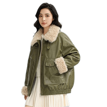 Duck Duck Short Down Jacket Womens 2024 Autumn and Winter New Arrival Stitched Fur Collar Fashion Casual Jacket J