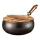 Authentic Zhangqiu big belly pot ancient handmade forged iron pot