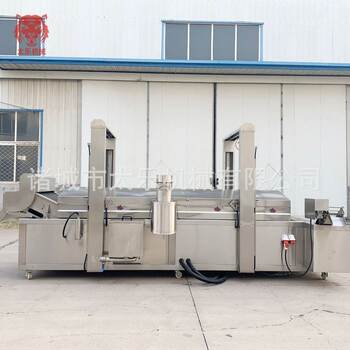 Hairtail frying line, saury frying equipment, aquatic products, seafood, fully automatic frying machine, frying pan