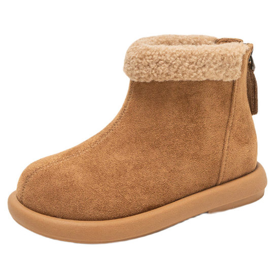 Velvet thickened snow boots with comfortable sherpa lining