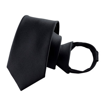 Versatile casual style zippered solid color tie
