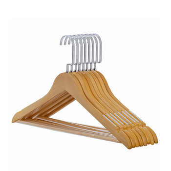 Seamless solid wood clothes hanger home wood clothes hanger clothes support clothes hanger wood clothes hanger non-slip cloakroom