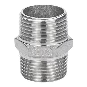 316l thickened stainless steel hexagonal outer wire double-headed outer wire joint stainless steel hexagonal cast outer wire 4 minutes 1 inch