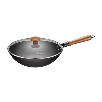 Supor uncoated round bottom iron pot durable cast iron