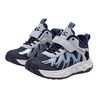 哈比熊童鞋加绒男童运动鞋冬季新款儿童二棉鞋女童户外鞋保暖防滑