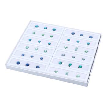 Jewelry box storage box ring face naked stone display box transparent