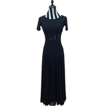 Fulinhuaying short-sleeved ballroom dance waltz dance costume modern ballroom dance dress basic practice clothes for women
