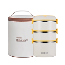 Xile Insulated Lunch Box for Office Workers 316L Stainless Steel Large Capacity Student Multi-layer Lunch Box Can be Microwaved