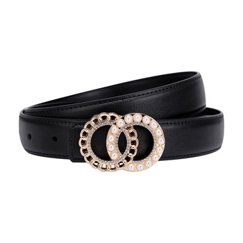 High-end women’s belt with versatile leather trim