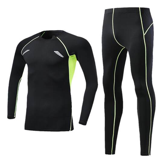 儿童运动紧身衣训练服套装秋冬篮球打底服足球速干衣两件套健身服