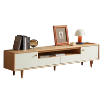 Original element solid wood TV cabinet beech storage cabinet Nordic modern simple small apartment living room floor cabinet D4087