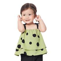 Balabala girls summer clothes baby short-sleeved suit baby two-piece set sweet fashion trendy