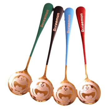 Internet celebrity spoon personalized soup spoon spoon children's stainless steel household large adult doraemon