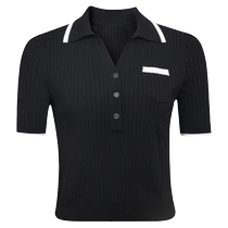 DEEP BREATH Take a deep breath my brother is really good. Casual Polo collar short-sleeved sweater A301224