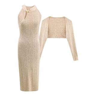 Homemade new chinese style cheongsam knitted suit dress