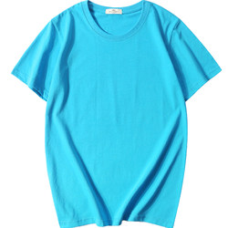 Children's colorful T-shirt summer solid color cotton short-sleeved primary school student class uniform candy color kindergarten parent-child wear travel