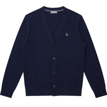 Haggis men's casual solid color cardigan sweater trend Haggis men's casual solid color cardigan sweater trend