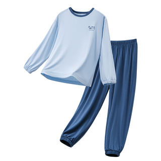 『“液体睡衣”来了~』儿童莫代尔睡衣男孩秋衣秋裤家居服青少年