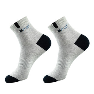 浪莎袜子男款纯棉防臭吸汗春秋季中筒青少年运动袜秋冬全棉袜男士
