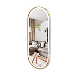 인터넷 연예인 이발소 거울 LED 조명 미용실 전용 단면 미용실 거울 바닥 스탠딩 벽걸이 머리 자르기 거울 심플