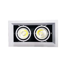 Projecteur LED double tête downlight cob lampe audacieuse tête unique trois têtes intégrées grille carrée commerciale plafonnier bile de haricot