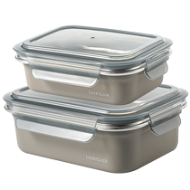 (Self-operated) LOCK&LOCK stainless steel crisper 316L food-grade lunch box sealed refrigerator special large capacity