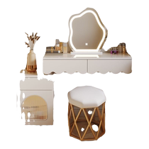 The new model of the wood leaders dressing table is cream style modern simple solid wood dressing table mini small high-end storage cabinet
