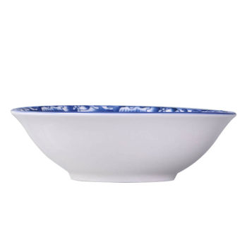 Blue and white porcelain bowls and bowls can be damaged and microwaved
