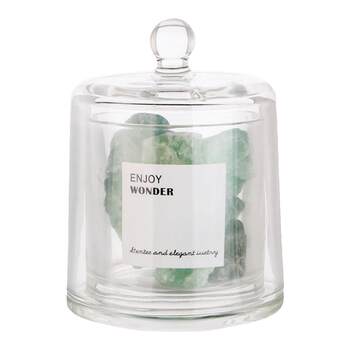 Aromatherapy diffusing stone storage jar crystal rough stone ornament luminous coaster small gift candle fragrance glass container