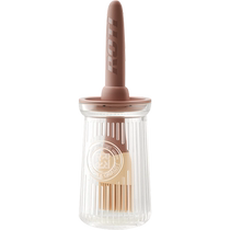 Modern housewife oil brush household high temperature resistant oil bottle integrated glass pancake barbecue brush oil brush with bottle silicone brush