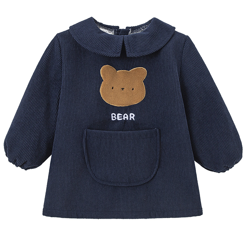 Autumn and winter baby corduroy cute down jacket cover-up