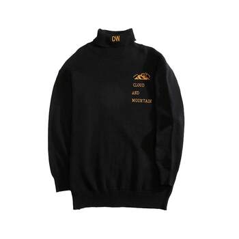GxxH ຍີ່ຫໍ້ trendy sweater ຂະຫນາດຂະຫນາດໃຫຍ່ຜູ້ຊາຍດູໃບໄມ້ລົ່ນແລະລະດູຫນາວວ່າງບວກໄຂມັນບວກຂະຫນາດ jacquard turtleneck pullover sweater ໄຂມັນ