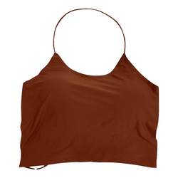 Ice Silk Suspender ງາມກັບຄືນໄປບ່ອນ Halter Neck Shoulder Strap Vest Tube Top Bottoming No Wires with Breast Pad Push Up Short Bra