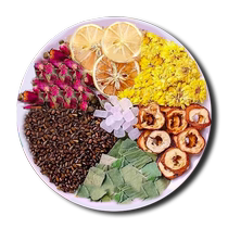 Lemon lotus leaf tea scrape oil and remove fat hawthorn cassia seeds lemon slices soak in water and drink chrysanthemum tea official flagship store