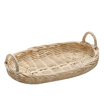 Kens Day Style Natural Vine Chic Fruit Pan Breakfast Tray Light Lavish Afternoon Tea Refreshments Basket Bread Steamed Buns Basket Snack Basket