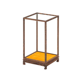 Mahogany glass cover ornament vase antique buddha statue