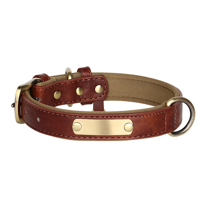 Gold bow tie dog collar with engraving to prevent loss, full dog type