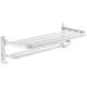 Folding white punch-free space aluminum hardware for bathroom