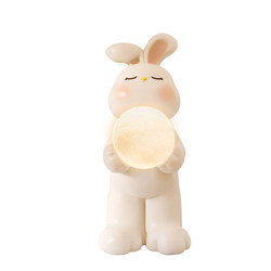 Rabbit floor lamp ornaments large Internet celebrity living room sofa side TV cabinet home decorations housewarming gifts