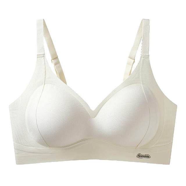 Women's small breasts gathered and unzipped cup without traces
