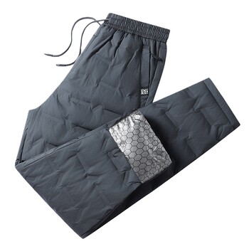 Jeep graphene down pants men's winter warm large size loose straight winter pants dad duck down casual pants