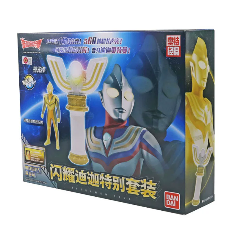 Оригинальная китайская версия Bandai Ultraman Tiga Divine Light Stick Orb Ring Rob Crystal Geed Gauss Voice Changer