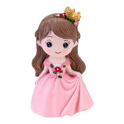 Children's resin Princess Vera Pink Fantasy Girl Cake Decoration Net Red Birthday Party Baking Plug -in