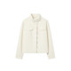 SPEAR YOUTH“白色搁浅”可卷不规则立领麂皮外套设计感夹克上衣